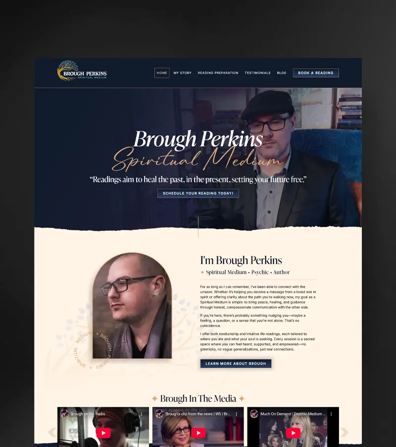 Brough Perkins website design