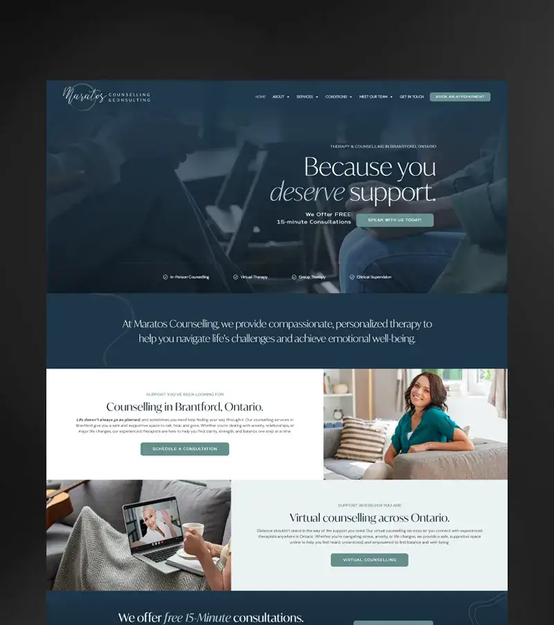 Maratos Counselling & Consulting website project